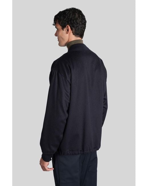 Barena Blue Giare Bomber Jacket for men