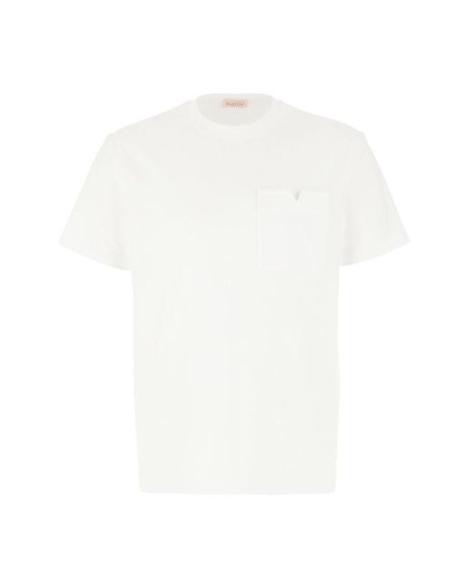 Valentino Garavani White "t-shirt With V Detail" for men