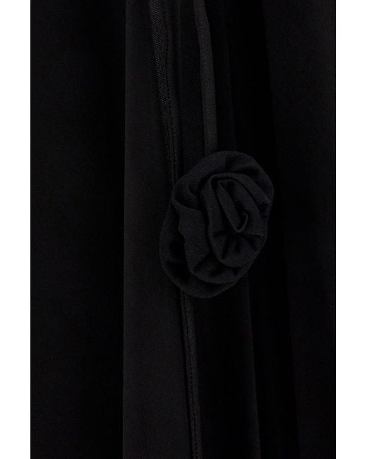 Magda Butrym Black Rosette Stretch Viscose One-Shoulder Dress