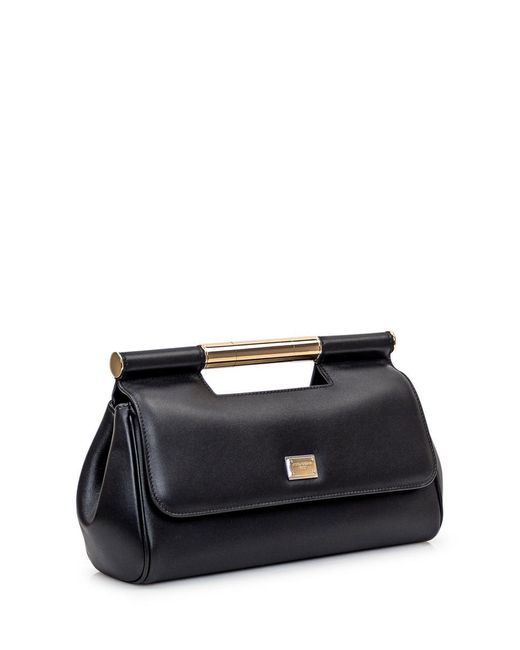Dolce & Gabbana Black Sicily Clutch Bag