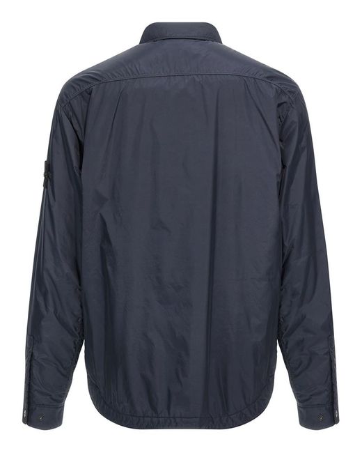 Stone Island Blue 'Garment Dyed Crinkle Reps Ny' Jacket for men