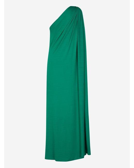 Safiyaa Green Maxi Asymmetrical Dress