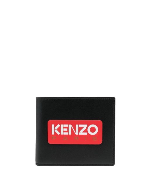 KENZO Black Fold Wallet Accessories for men
