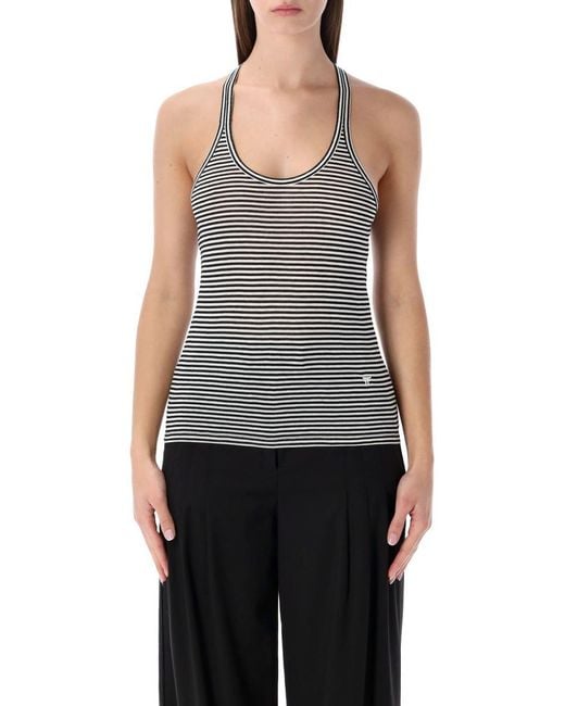Tom Ford Blue Striped Viscose Racerback Top