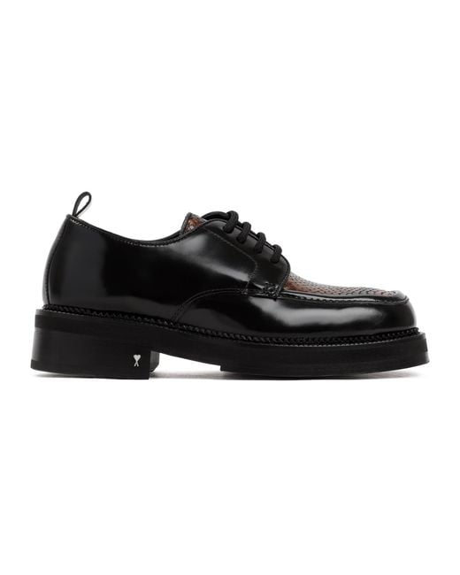 AMI Square-toe Derbies Shoes in Black for Men | Lyst