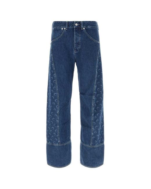 MARINE SERRE Blue Jeans for men
