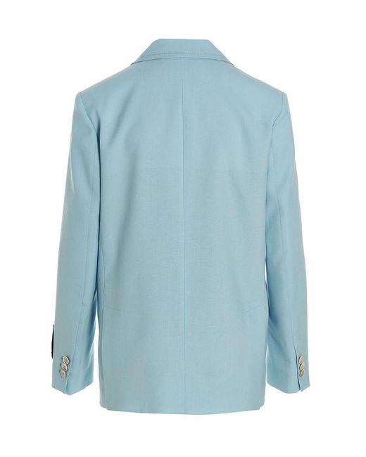 Marni Blue Single-Breasted Blazer Jacket