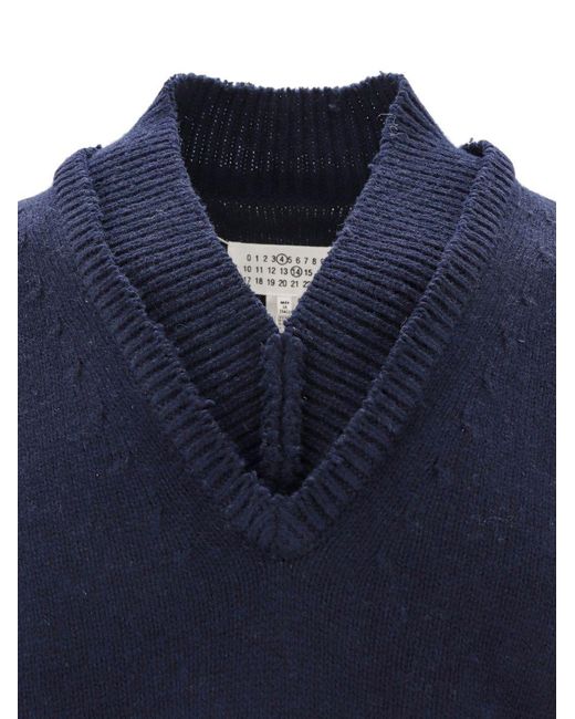 Maison Margiela Blue Sweaters for men