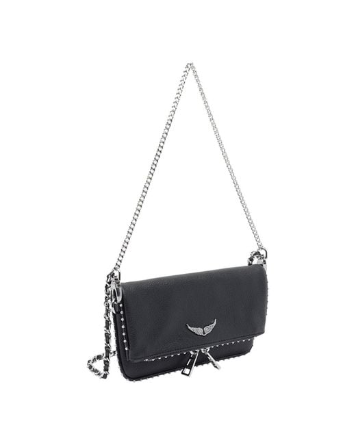 Zadig & Voltaire Black Nano Rock Studs Shoulder Bag