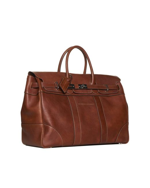 Brunello Cucinelli Brown Suitcases for men
