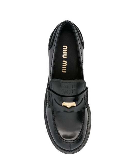 Miu Miu Black Flat Shoes