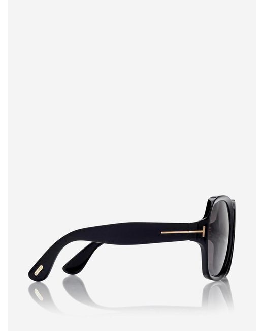 Tom Ford Black Saffron Round Sunglasses