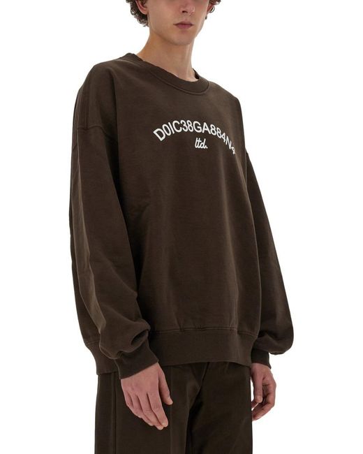 Dolce & Gabbana Brown Sweatshirt With Logo for men