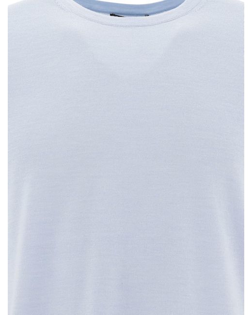 Vince Blue Short-Sleeved Sweater for men