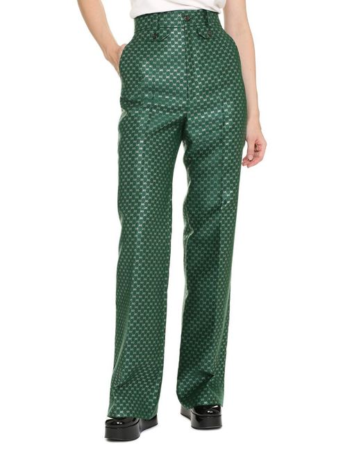 Gucci Green Flared Trousers