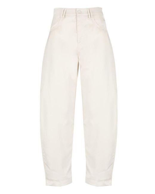 Pinko White Trousers Ivory