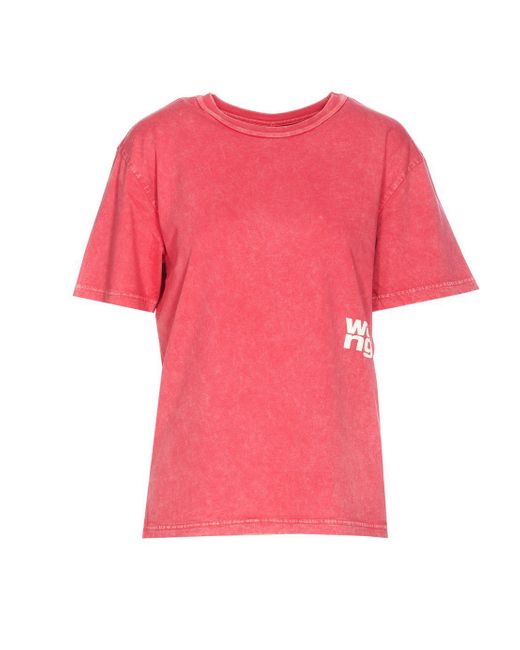 T By Alexander Wang Pink T-Shirt With Logo