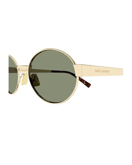 Saint Laurent Green Sl 692 Linea Sl Logo Sunglasses