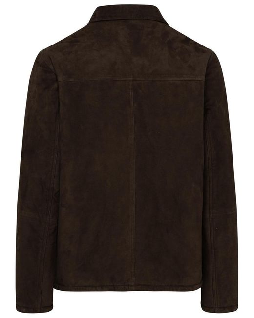 Bully Black Brown Genuine Leather Jacket for men