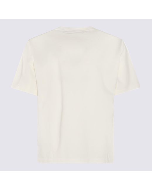 Palm Angels White Off Cotton Monogram T-Shirt for men