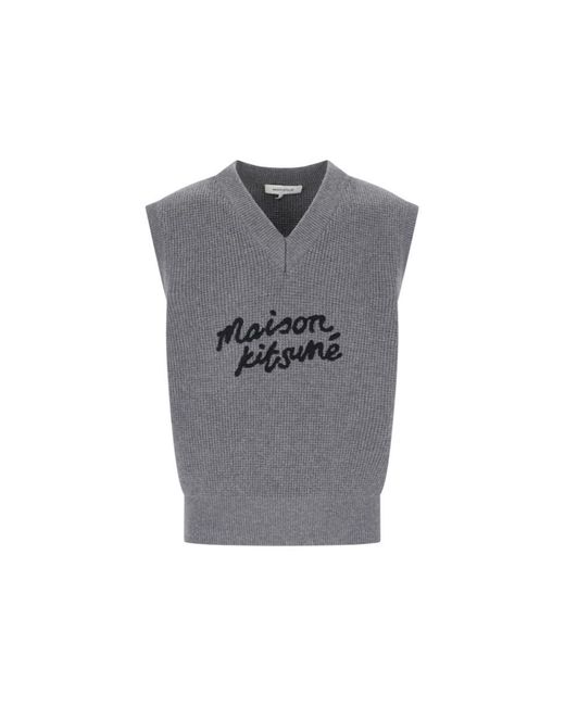 Maison Kitsuné Gray Maison Kitsune' Sweaters for men