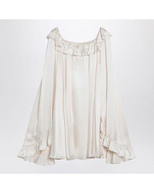 Chloé White Milky Mini Dress In