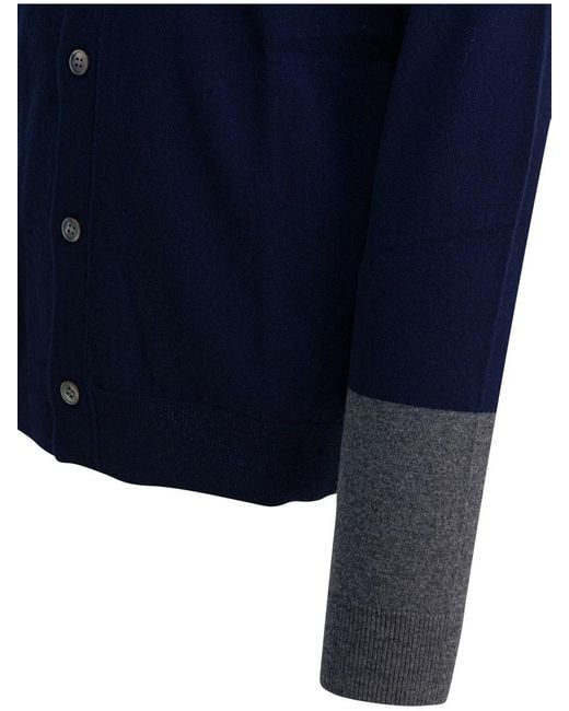 Comme des Garçons Blue V-neck Cardigan for men