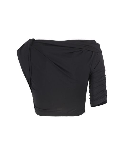 Jacquemus Black Top 'Drapeado'