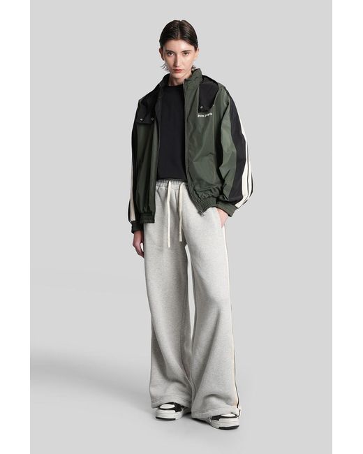 Palm Angels Green Jacket With Logo