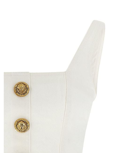 Balmain White Button Top