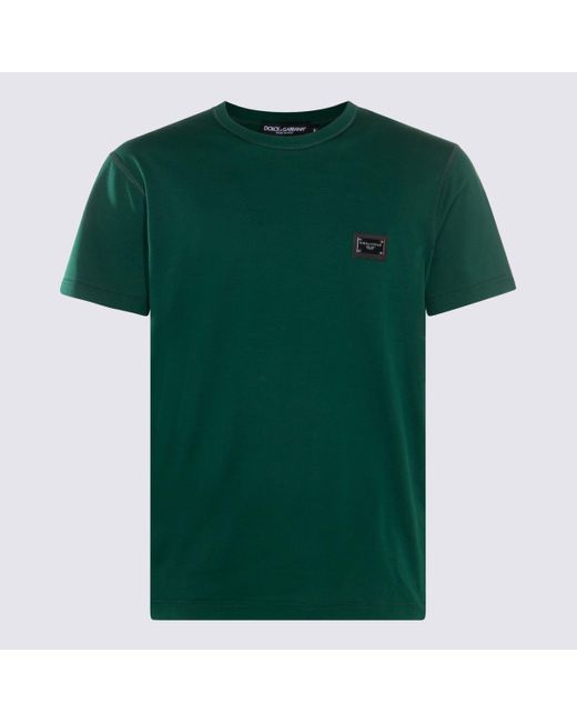 Dolce & Gabbana Green Cotton T-shirt for men