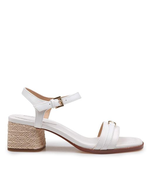 Michael Kors Natural Mandy Leather Sandal