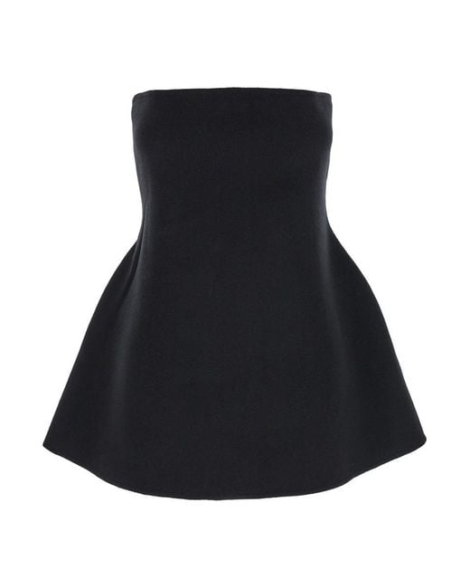 Rohe Black Double-Faced Bustier Top