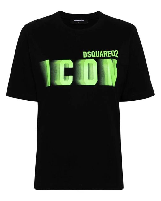 DSquared² Black Icon Blur Easy Fit Tee