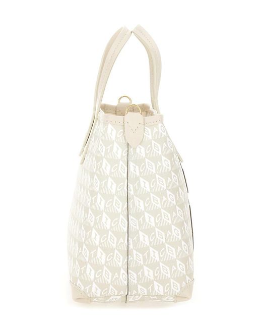 Anya Hindmarch White Xs Tote Bag With "I Am A Plastic Bag" Pattern