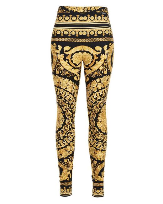 Versace Metallic 'barocco' leggings