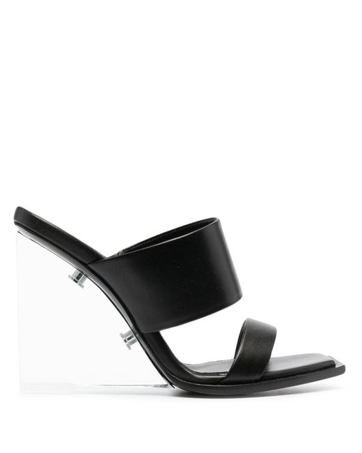 Alexander McQueen Black Shard 115mm Wedge Sandals
