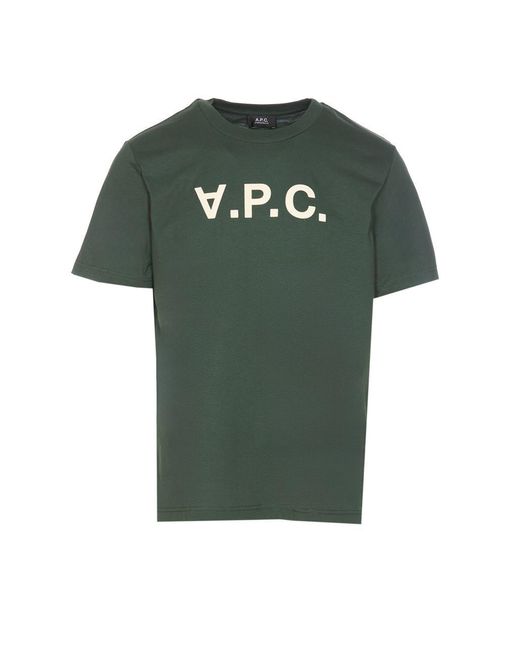 A.P.C. Green Standard Grand Vpc Logo T-Shirt for men