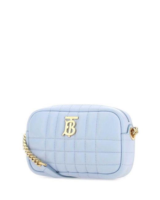 Burberry Blue Quilted Leather Mini 'lola' Camera Bag
