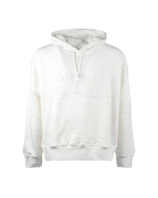 Paul & Shark White Cotton Sweatshirt With Embroidery for men