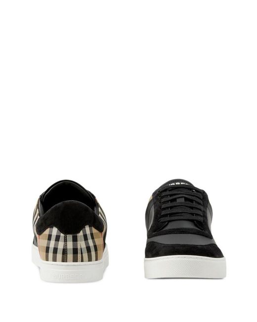 Burberry Black Stevie Suede Leather Sneakers for men