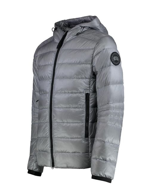 Canada Goose Gray Tech Fabric Down Jacket With Adjustable Hood for men