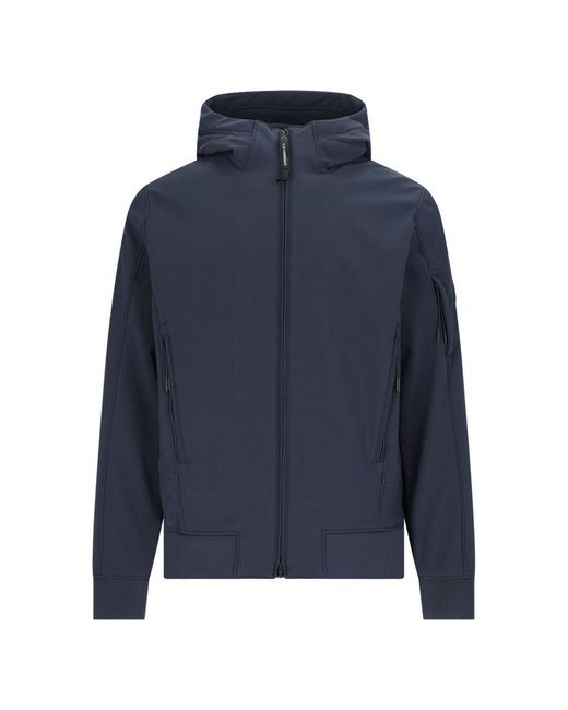 C P Company Blue Technical Hooded Jacket Shell-R for men