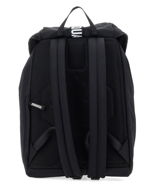 DSquared² Black Backpack Made With Love for men