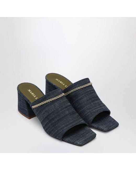 シューズ・サンダルその他 MARIA LUCA Messalina blue denim sandals MARIA LUCA Messalina Denim Sandals in Blue | Lyst