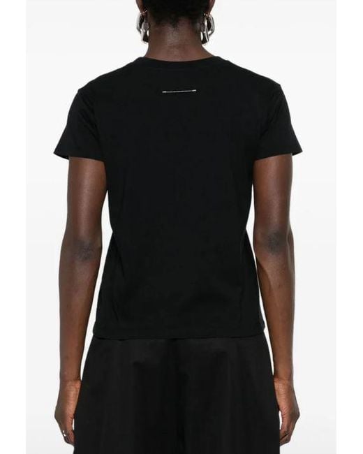MM6 by Maison Martin Margiela Black T-shirts And Polos