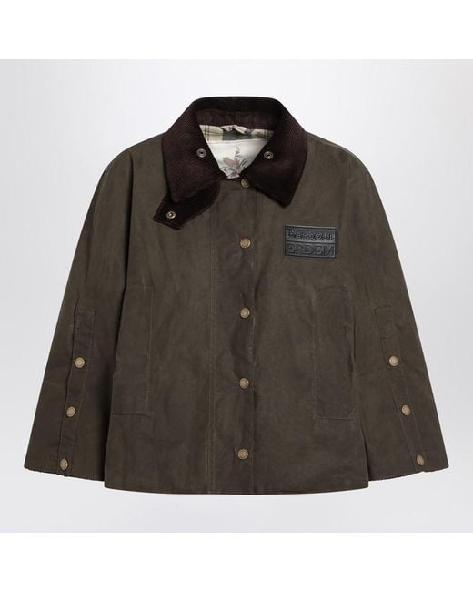 Barbour Brown Reversible Waterproof Jacket Clover X Erdem