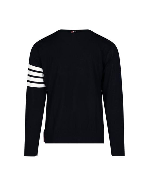 Thom Browne Blue '4- Bar' Sweater for men