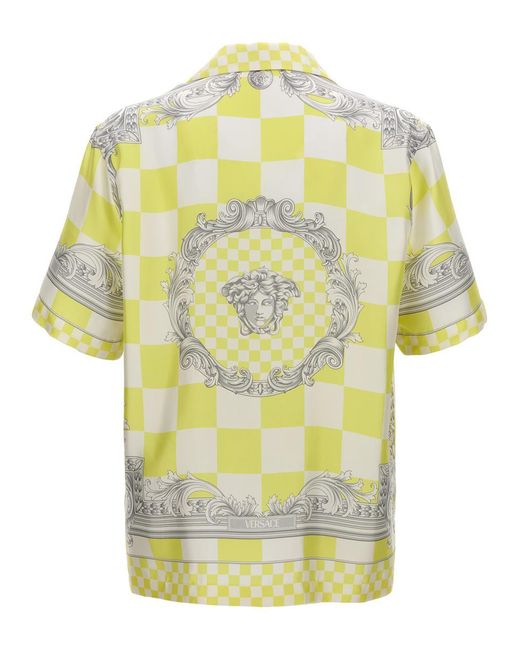 Versace Yellow Medusa E Barocco Shirt, Blouse for men