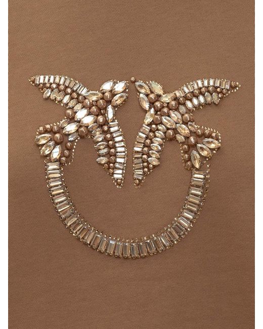 Pinko Brown Sweatshirt With Jewel Logo